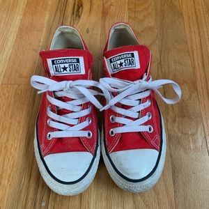 Red Converse Chuck Taylor Low Tops